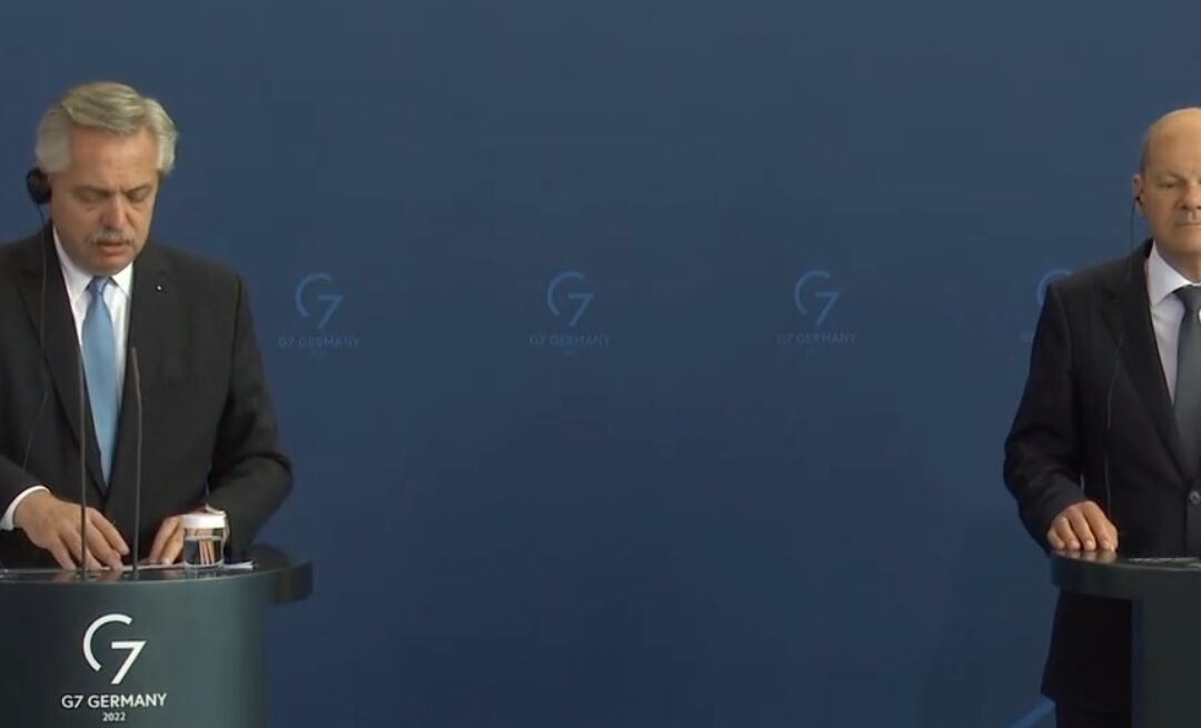 ALBERTO FERNÁNDEZ SE REUNIÓ CON EL CANCILLER ALEMÁN OLAF SCHOLZ